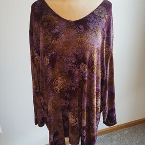 Elegant Purple and Gold Women's Top